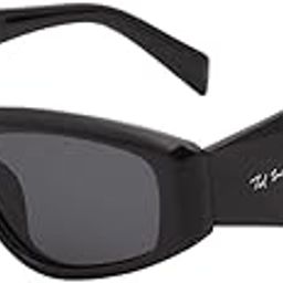 ted smith Women's UV Protection Black Lens Black Cat Eye Sunglasses-picture-49
