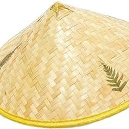 ECYC Bamboo Rattan Hats Chinese Retro Style Handmade Weave Straw Rain Hat-image-70