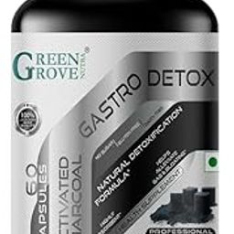 GreenGrove Nutra Gastro Detox Activated Charcoal 600mg - Natural Digestive Detox, Gas & Bloating Relief | Professional-Grade Formula | Stomach and Colon Cleanse-image-18