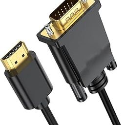 Tobo HDMI to VGA Cable 3.3 Feet, HDMI to VGA Adapter (Male to Male) 1080P HD Video Cord Compatible for Computer, Desktop, Laptop, PC, Monitor, Projector, HDTV TD-1108H-6
