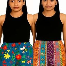 100% Cotton Printed Girl/Women Summer Shorts-picture-22