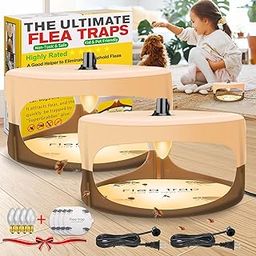 Flea Traps Inside Your Home, Sticky Flea Trap, Flea Treatment with Lightweight Refills and Sticky Pads, Electronic Flea Light Trap for-image-40