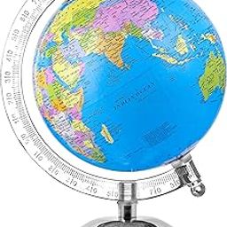 Zest 4 Toyz Educational Globe - 7 Inches Height Metal Base World Globe for Home and Office Decor - Gift Item Show Piece-5