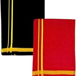 Grosoo Men's Cotton Dhoti| Lungi| Multicolor| Kaili| Vesti| Multicolor Dhoti Set| Mundu| Pancha Combo - 2.00 Mtrs-image-7