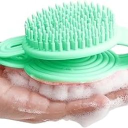 Body Scrubber with Soap Dispenser Brush, Silicone Exfoliating Brushes, Soft Body Exfoliator, Bath Loofah for Babies, Kids, Women, Men-image-95