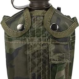 ELBME 1L Outdoor Canteen Bottle Camping Hiking Backpacking Survival Water Bottle Kettle with Cover-image-2