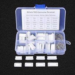 UJEAVETTE® 50 Pieces Tjc3 2.5Mm 6P 7P 8P 9Pin Header+Terminal+Housing Connector Kits-24