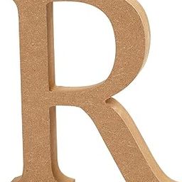 AmericanElm Unfinished MDF English Upper Case Alphabets R Cutouts for DIY Art and Craft Work (R_H x Thick -6 in x 11mm, Brown, 6 Inch)-picture-24