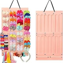 LABHESHWARA Hair Accessories Organizer for Girls Bow – Hair Clip Storage Hairband Organizer for Girls 3-Layer Large Capacity – Wall Hanging Hair Bows Holder Displaying Rack for Baby Girl Kids Women-image-66