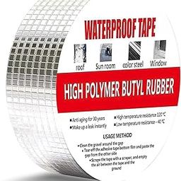 Meriox Super Strong Adhesive Waterproof tape Permanent Repair Roof Water Leakage Solution Rubber Foil Suitable for Roof Leak, surface Crack, Window Sill Gap, Boat Sealing, Tank Leak (2 Inch (5CM*5M))-image-86