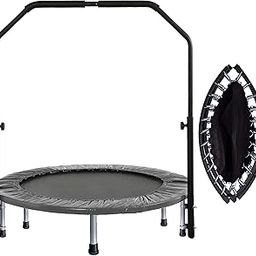 Toy Park Folding Fitness Trampoline With Stability Bar (40-Inch)- Black-image-46