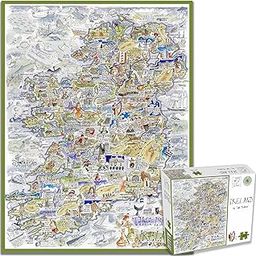 1000 Piece Puzzle - Funny Map of Ireland by Tim Bulmer - Funny 1000 Piece Puzzles for Adults Colourful Puzzle 66 cm x 50 cm Funny Puzzle, Irish Gift, St. Patrick-image-87