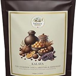 3 in 1 Amla Areetha Shikakai Powder | Natural Hair Cleanser & Strengthener | For Healthy, Shiny Hair & Scalp Care | 100g-image-99