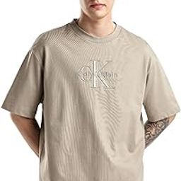 calvin klein jeans Mens Beige Logo T-Shirt-picture-40