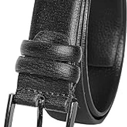 Casual Black Leather Men's Belt - Classic Pin Buckle Formal Genuine Leather Belt for Men 2A-image-67
