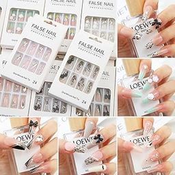 Prince Traders 36 Pcs Press On Nails Set – Short Reusable Fake Nails with Jelly Glue | Stick On Artificial Nails for Women & Girls | Easy DIY Nail Art Kit for Casual, Party & Events-image-57