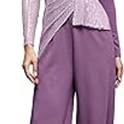 Women's V-Neck Full Sleeve Embellished Asymmetric Regular Length Polyester Jumpsuit with Pockets-picture-26