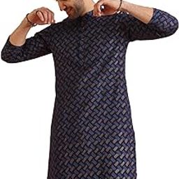 kisah Men's Cotton Blend Printed Regular Kurta-picture-18