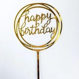 PartyToko Happy Birthday Cake Topper for Birthday Decor 1 pcs-image-46