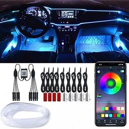 MIZZEO 9 in 1 Atmospheric RGB Car Interior Lights, 16 Million Colors with 236 inches Fiber Optic, Ambient Kits, Sound Active and APP & RC Compatible with Hyundai i-20 Elite (Type-I) 2014-2018-image-24