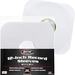 BCW White Paper 12 in Round Corner Inner Sleeve - 50 ct-picture-30
