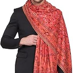 Men's Kalamkari Design Woven Acro Wool Blend Gents Shawls, Muffler, Stoles for Men [40" X 80"]-image-39