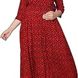 Women's Long Length Maternity | Feeding | Nursing Dress | Maternity Dress for Women | Maternity Feeding Drees for Women-image-82