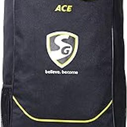 SG Cricket Kit Bag ACE Duffle, Polyester, Black Lime-image-74