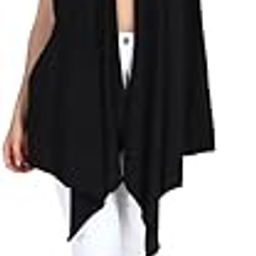 Amazon Brand - Nora Nico Women's Cotton Sleeveless/Cap Sleeves Long Waterfall Shrug,-picture-7