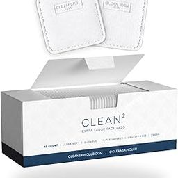 Clean Skin Club CleanÃ‚² Extra Large Face Pads, Guaranteed Not to Shed & Tear, Unique Triple Layers, Textured Side & Ultra Soft Side, Vegan Organic Disposable Cotton, Used with Makeup Remover, 60CT XL-image-67