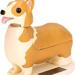 Kikkerland Elroy Solar Powered Dog Corgi Queens Best Friend Window Home Decor Sun Catcher Ornament Figurine Toy Statue Assorted- 2 Styles, 1 Chosen at Random-picture-27