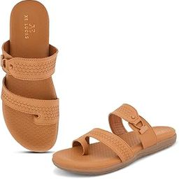 Women's Double-Adjustable Straps Slipper | Textured Design | Lightweight & Comfortable Slippers For Girls & Women-23
