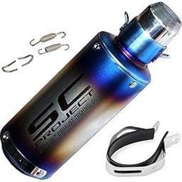 RA ACCESSORIES Silencer Exhaust with Silver Strip, Universal Fitting (Multi Color)-image-18