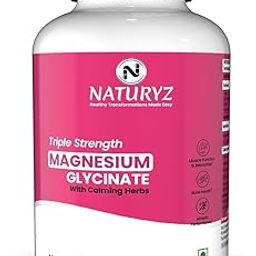 NATURYZ Triple Strength Magnesium Glycinate 2000mg & Calming Herbs for Men & Women | Chamomile | Valerian Extract | 100% RDA Magnesium | Supports Nerve Health, Muscle Relaxation & Sleep Quality - 50 Tablets-25