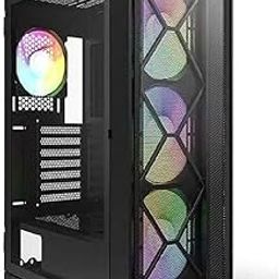 Montech AIR 1000 Premium Black ATX Mid Tower Case - 3 x 140mm,1 x 120mm ARGB Fans Pre-Installed - Swivel Glass Side Panel - Mesh and Tempered Glass Front Panel (Air 1000 Premium Black, Black)-picture-26