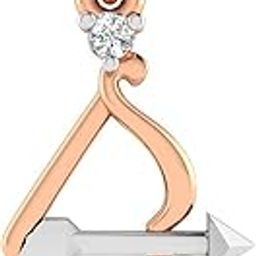 18KT Rose Gold and American Diamond Pendant for Women-image-51