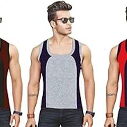 3 Stylish Mens Gym Vest Sport Vest Sando M10-image-108