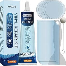 HEVAENS Heavy Duty Liquid Vinyl Repair Patch, Air Mattress Patch Kit Transparent Pool Liner Patch Repair Kit for PVC Boats, Hot Tubs, Above Ground Swimming Pools-31