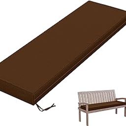 Tounosnt Outdoor Bench Cushion 60 X 18 X 3.5 Inch Thick Waterproof Patio Furniture Cushions, Patio Porch Swing Replacement Seat Pad with Tie Straps and Anti-Slip, for Backyard Garden, Chocolate-image-93