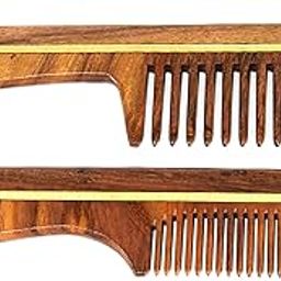 eSplanade Sheesham Rosewood Comb for Hair Beard Moustache (Set of 3) - Beauty Care Items For Men & Women - Brown (81A+76A+42) (81A+73A Comb Set of 2)-picture-20