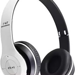 icall P47 Bluetooth Wireless Over Ear Headphones with Mic (White)-10