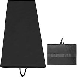 FirstFit Premium 10MM PU Leather Yoga Mat, Extra Thick Yoga Mat for Exercise, Fitness & Meditation with Carrying Strap for Men & Women - Size (69 x 24 Inch) Black-picture-6