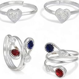 Pack of 2 Pair Toe Rings Adjustable Traditional & Fashion Accessories-2