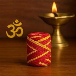 Sacred Store Kalawa Raksha Sutra Dhaga – 100% Cotton Moli Thread for Pooja, Red & Yellow Sacred Mauli for Wrist, Mota Dhaga Kalava for Religious & Ritual Use (Pack of 4)-image-97