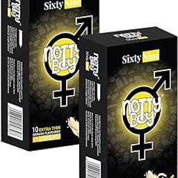 NOTTY BOY Flavoured Condoms For Men - 20 Pcs | Extra Thin Condoms With Banana Flavour-16