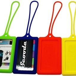 Luggage Bag Silicone Tag Travel ID Labels Tag for Baggage Suitcases Best Gift, (Pack of 4)-51