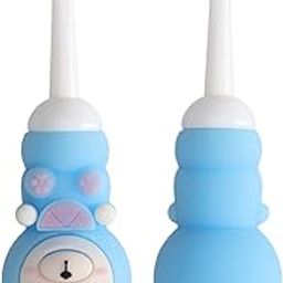 Kids' BEAR Toothbrush with Cute Animal BEAR – Soft Bristles for Gentle Cleaning - Blue-image-98