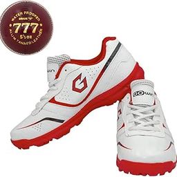 Academy White/Red Cricket Shoes Size-2 with TR-777-R Cricket Leather Ball Alum Tanned Red-image-39