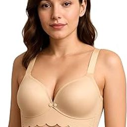 Women's Padded Non-Wired Double Layer Breastfeeding Front Open Button Maternity Nursing Bra for Pregnancy Feeding Bra-image-69