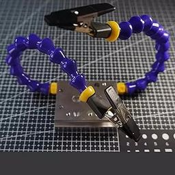 PCB Soldering Fixture Multi-Functional Double POM Universal Tube Holder Aluminum Alloy Base Stainless Steel Flat Clamp-image-62